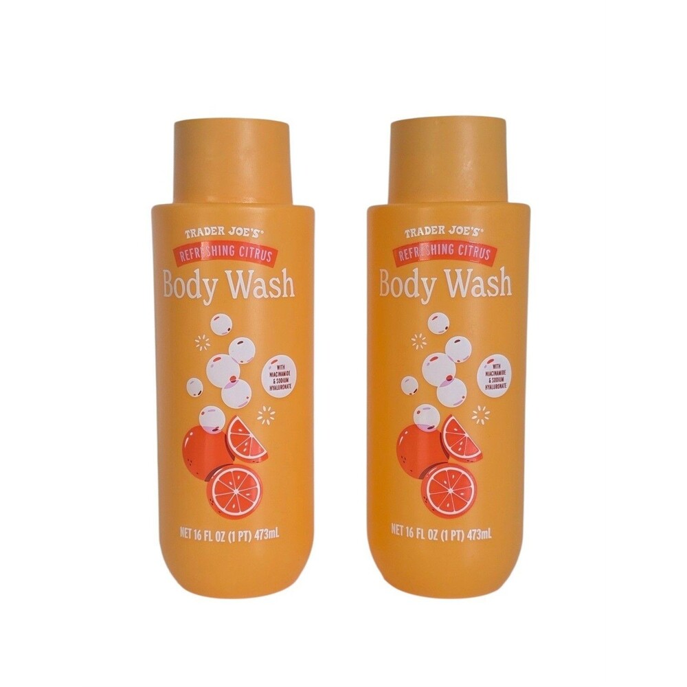 Trader Joe's Refreshing Citrus Body Wash 16 Fl.oz Each ,2pk